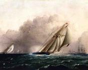 NYYC. Schooner Yacht Estelle Running Home - 詹姆斯·E·巴特斯沃思